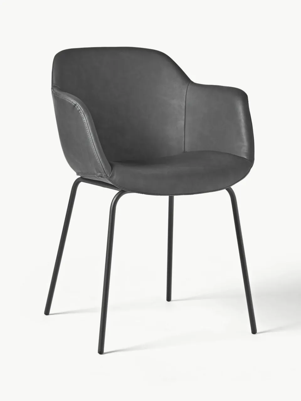 Kunstleren fauteuil Fiji met smalle zitvlak^Westwing Collection New