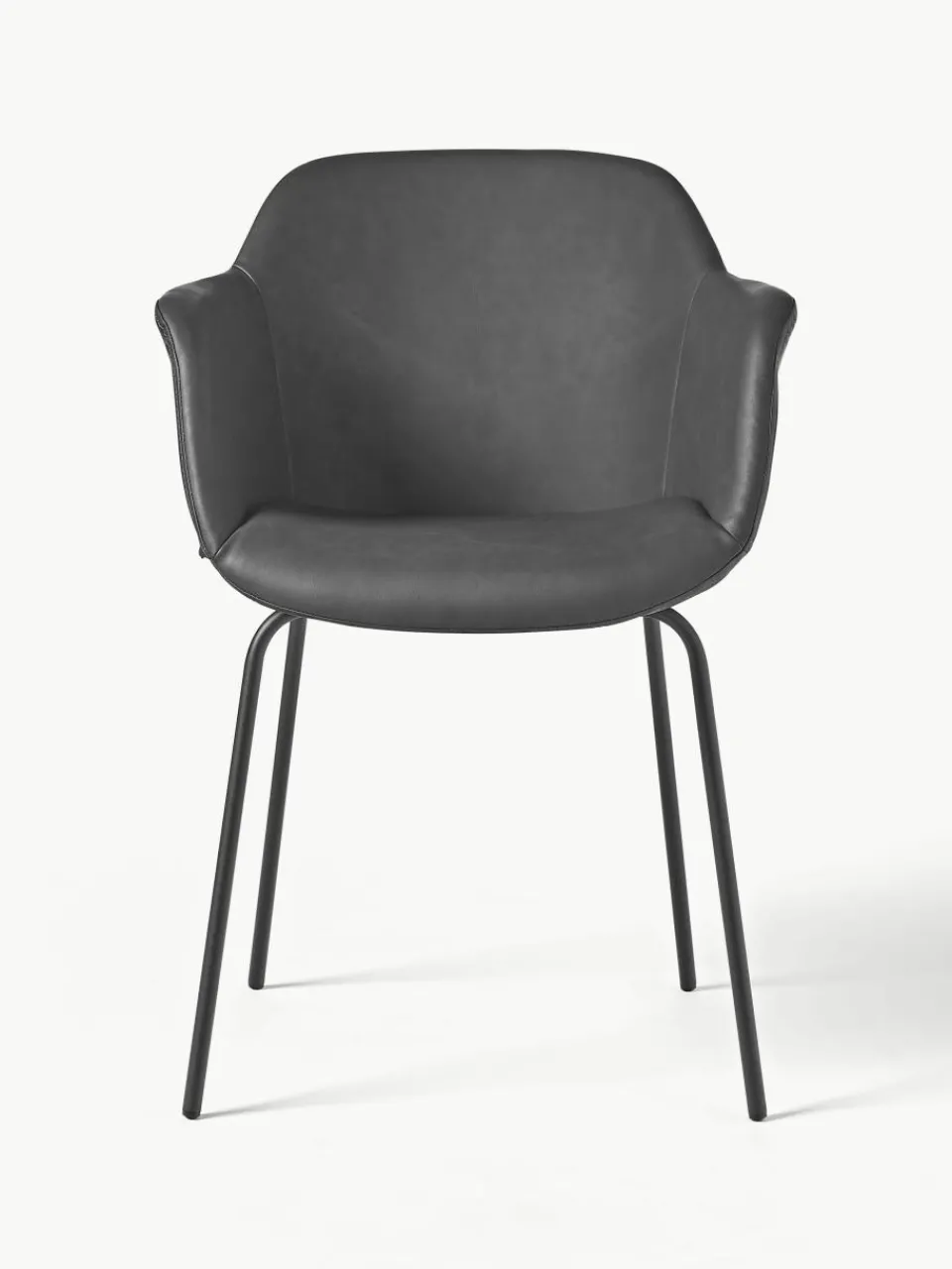 Kunstleren fauteuil Fiji met smalle zitvlak^Westwing Collection New