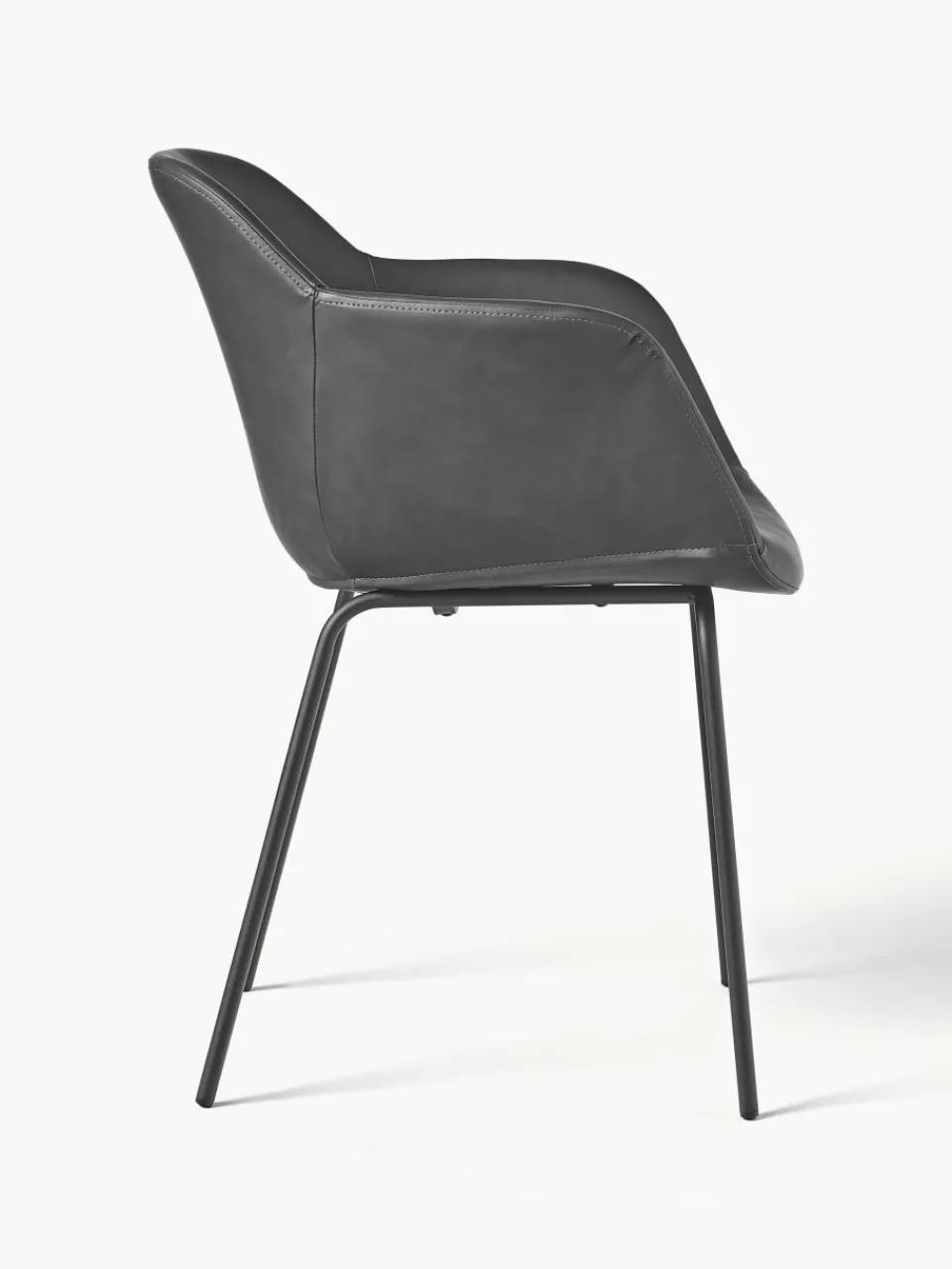 Kunstleren fauteuil Fiji met smalle zitvlak^Westwing Collection New