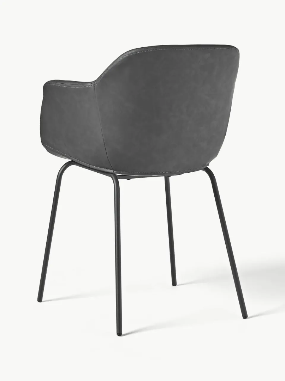 Kunstleren fauteuil Fiji met smalle zitvlak^Westwing Collection New