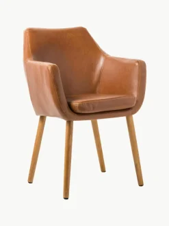 Kunstleren fauteuil Nora met houten poten^Westwing Best