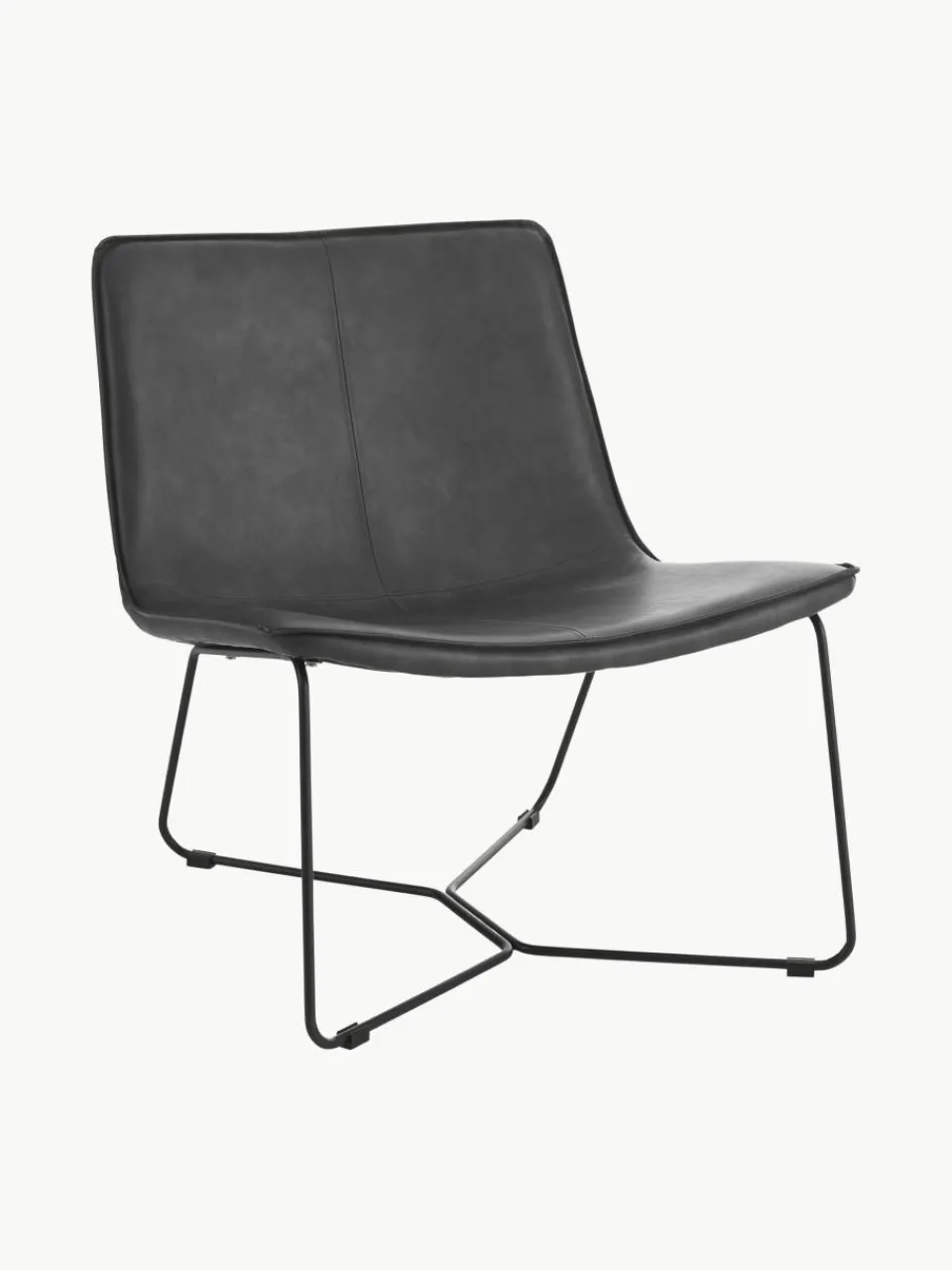 Kunstleren lounge fauteuil Barrel^Ellos Home New