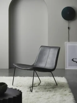 Kunstleren lounge fauteuil Barrel^Ellos Home New
