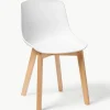 Kunststoffen stoelen Dave met houten poten, 2 stuks^Westwing Collection Clearance