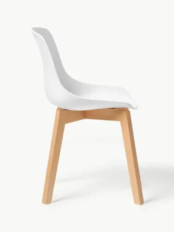Kunststoffen stoelen Dave met houten poten, 2 stuks^Westwing Collection Clearance