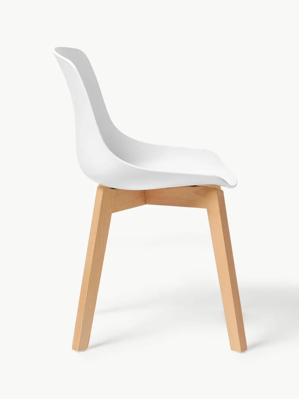 Kunststoffen stoelen Dave met houten poten, 2 stuks^Westwing Collection Clearance