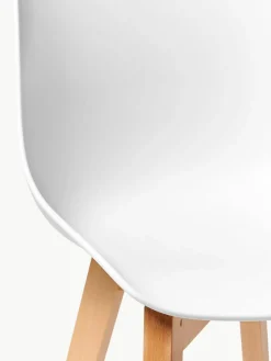 Kunststoffen stoelen Dave met houten poten, 2 stuks^Westwing Collection Clearance