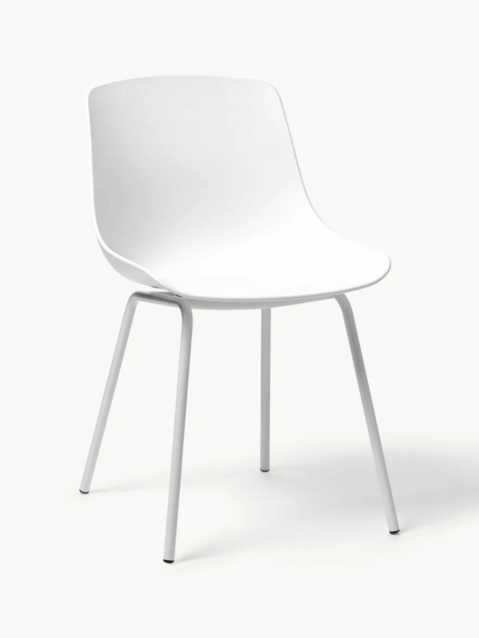 Kunststoffen stoelen Dave met metalen poten, 2 stuks^Westwing Collection Best
