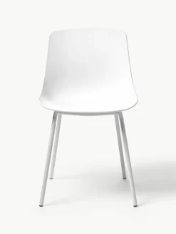 Kunststoffen stoelen Dave met metalen poten, 2 stuks^Westwing Collection Best