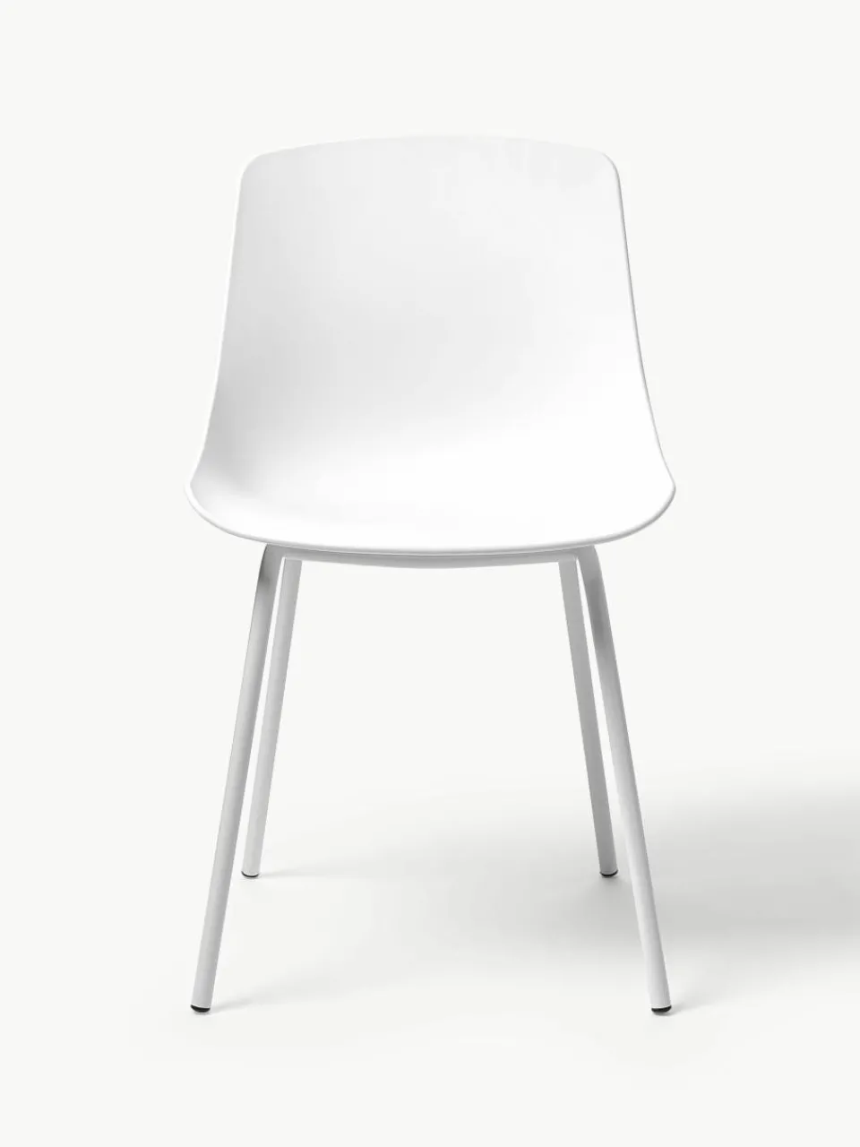 Kunststoffen stoelen Dave met metalen poten, 2 stuks^Westwing Collection Best