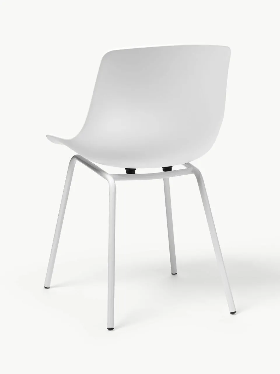 Kunststoffen stoelen Dave met metalen poten, 2 stuks^Westwing Collection Best
