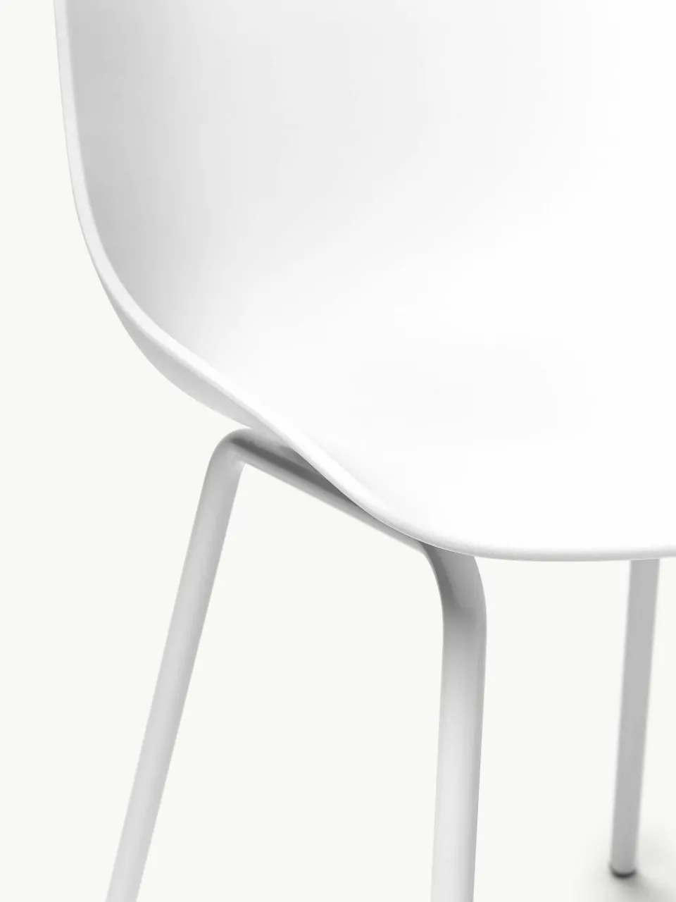 Kunststoffen stoelen Dave met metalen poten, 2 stuks^Westwing Collection Best