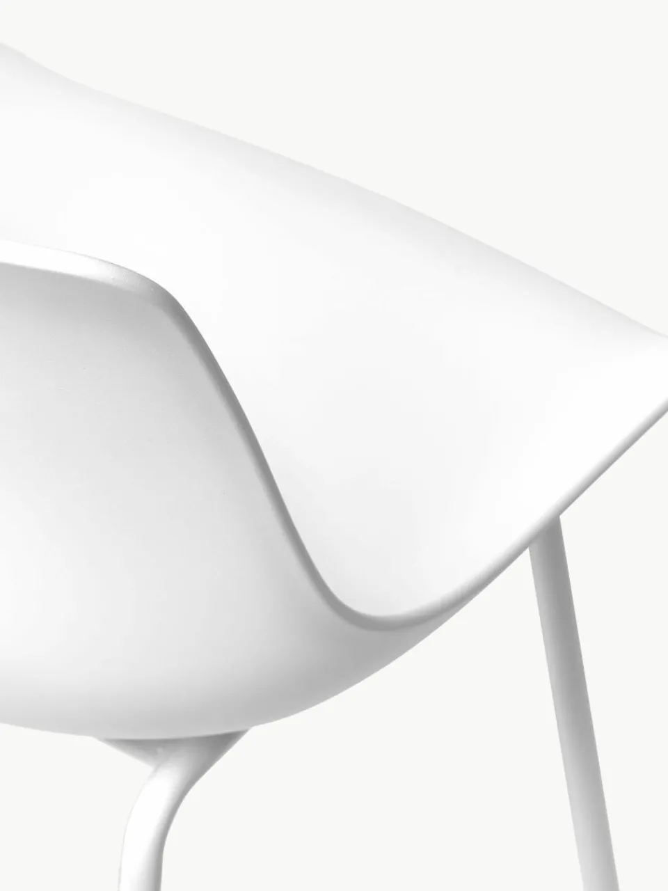Kunststoffen stoelen Dave met metalen poten, 2 stuks^Westwing Collection Best
