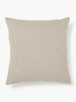 Kussenhoes Malia in beige met structuurpatroon^Westwing Collection Best