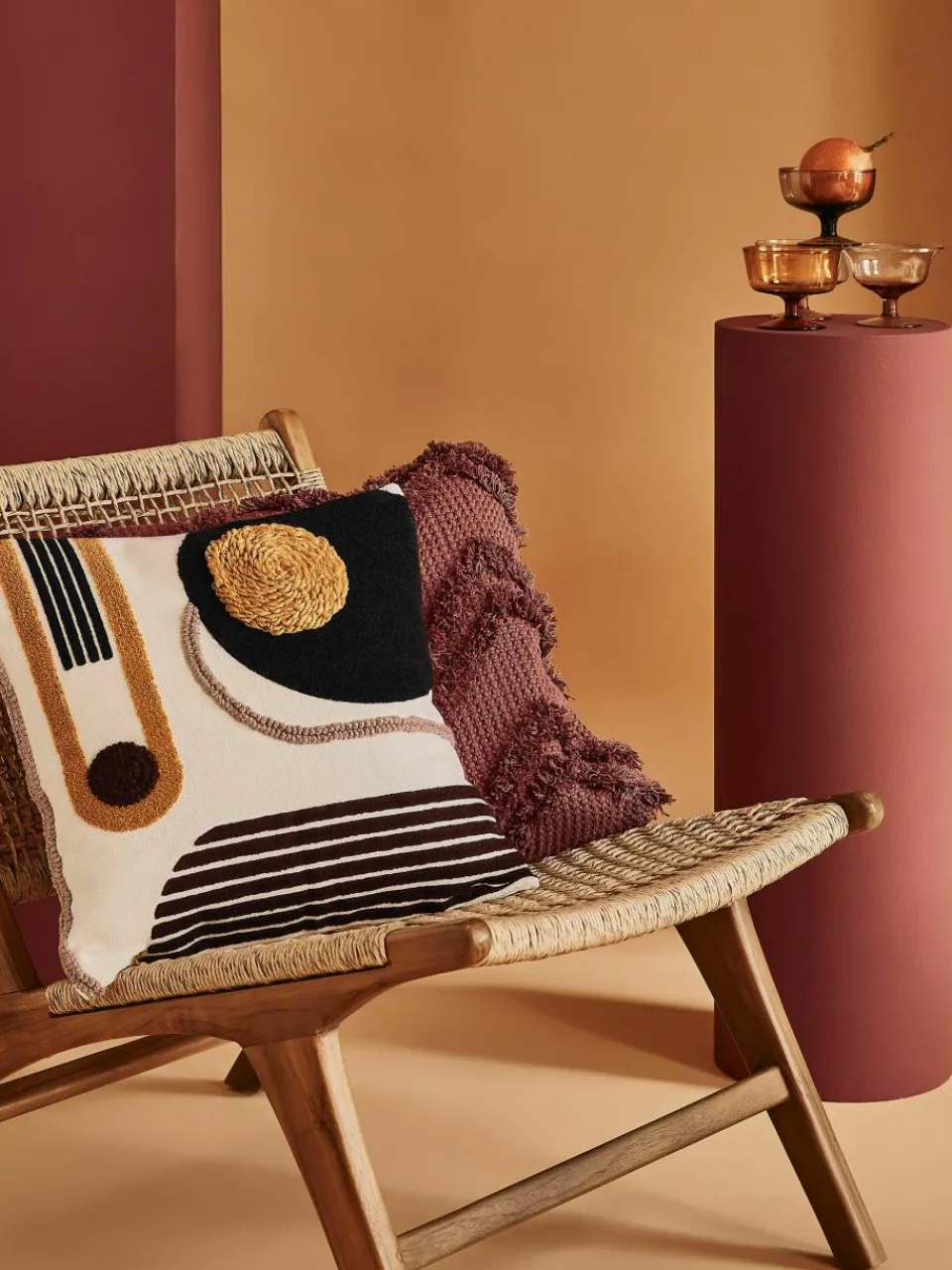 Kussenhoes Wassily met abstracte decoratie^Westwing Collection Hot