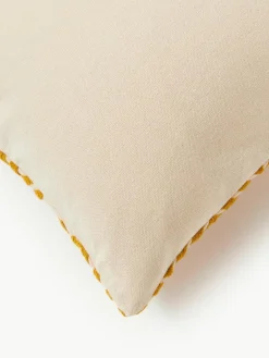 Kussenhoes Whatever met geborduurde tekst^Westwing Collection Hot