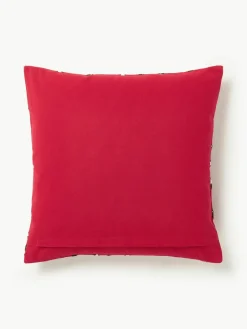 Kussenhoes Whatever met geborduurde tekst^Westwing Collection Hot
