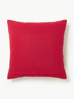 Kussenhoes Whatever met geborduurde tekst^Westwing Collection Hot