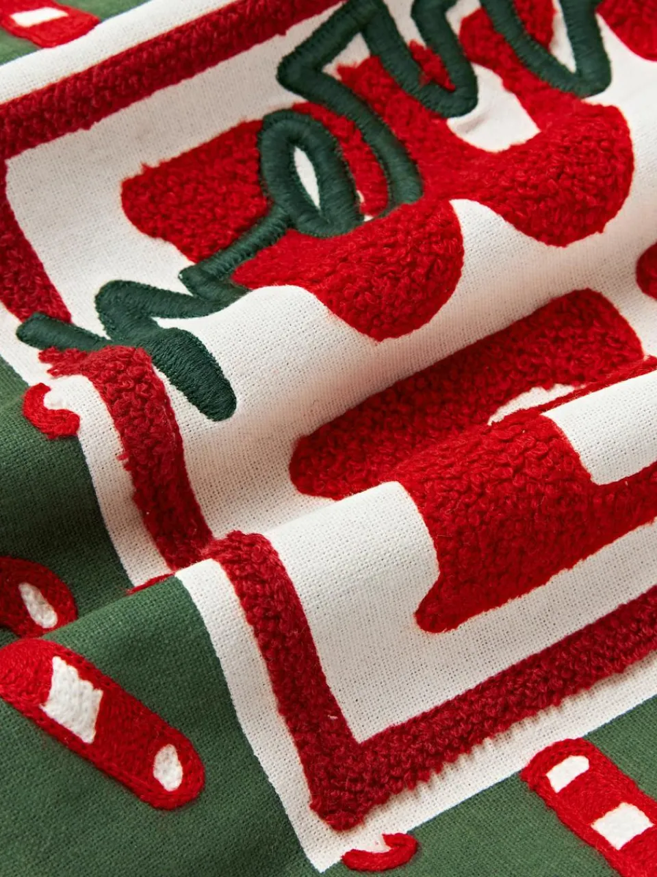 Kussenhoes Whatever met geborduurde tekst^Westwing Collection Fashion