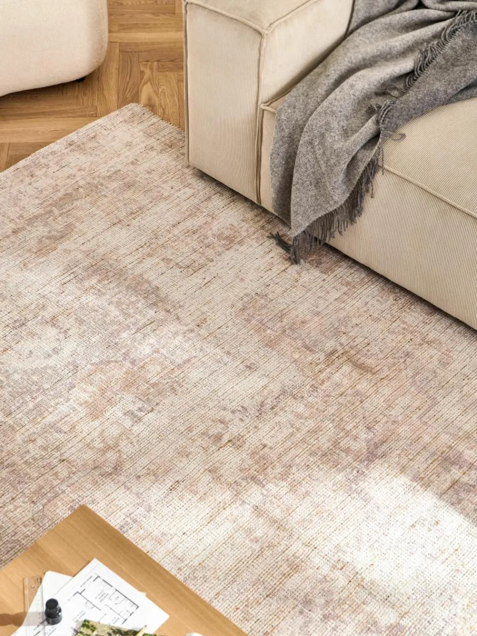 Laagpolig vloerkleed Alisha^Westwing Collection Online
