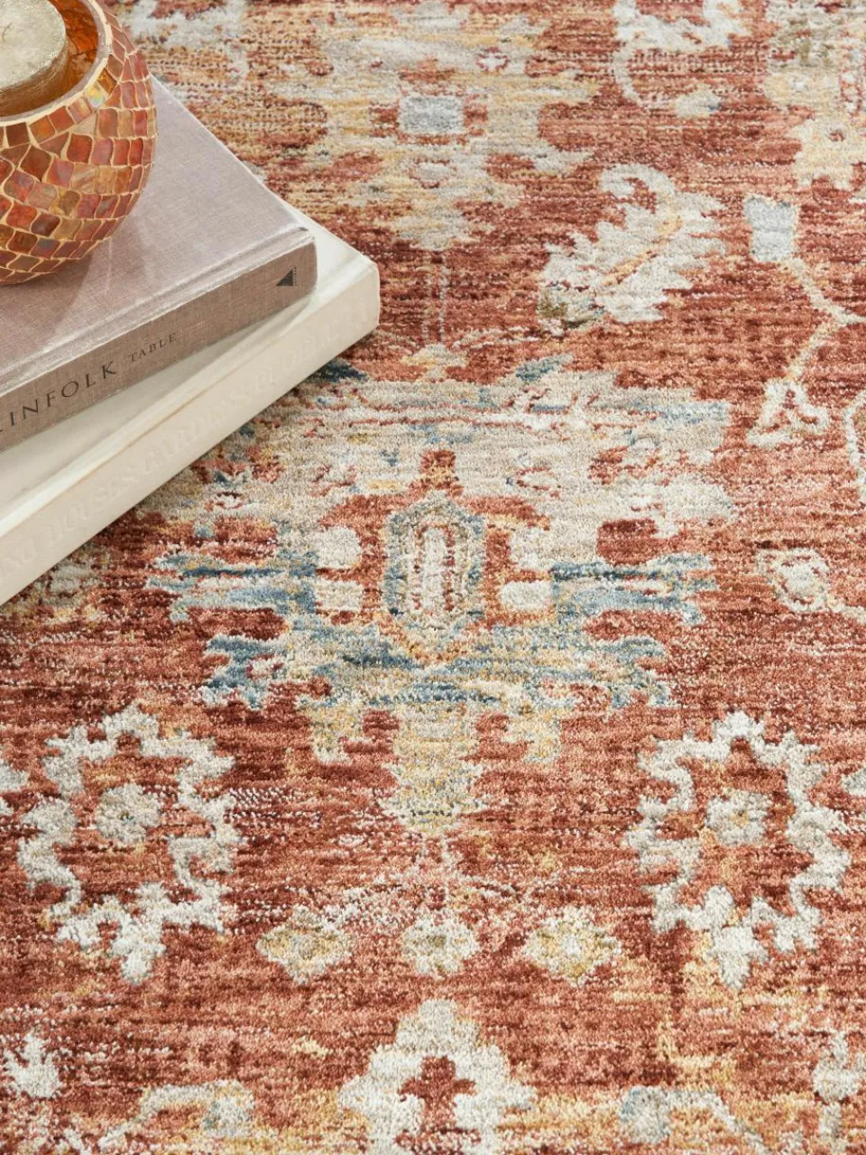 Laagpolig vloerkleed Sahar met meanderpatroon^Rama Carpets Best