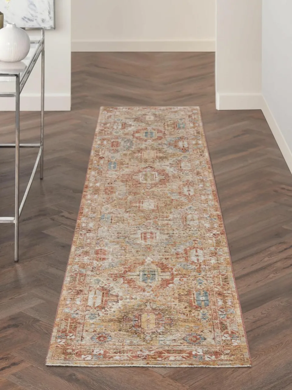 Laagpolige loper Sahar met meanderpatroon^Rama Carpets Online