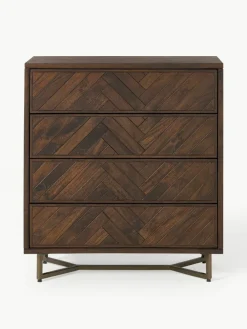 Ladekast Luca van mangohout met visgraat-patroon^Westwing Collection Discount