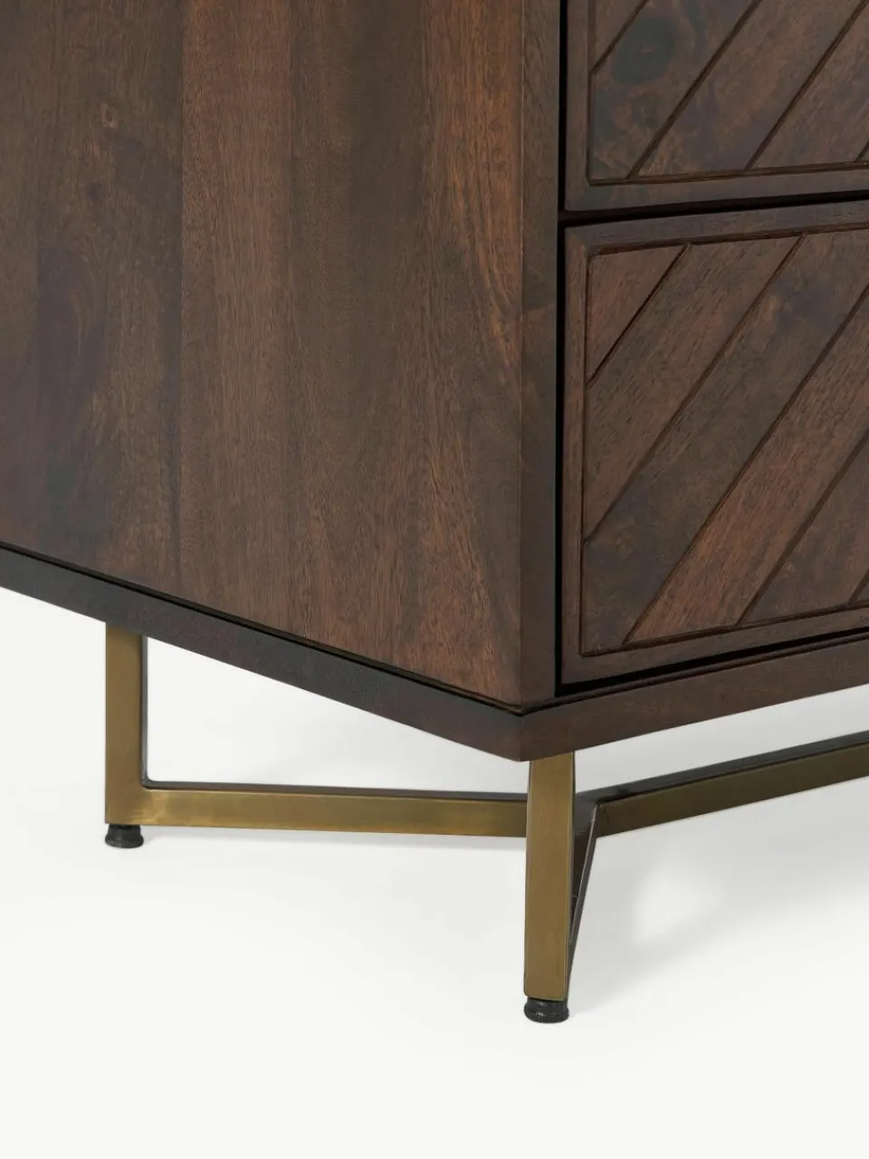 Ladekast Luca van mangohout met visgraat-patroon^Westwing Collection Discount