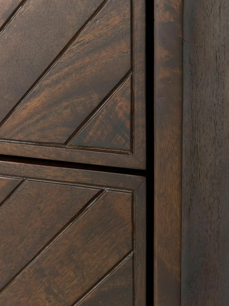 Ladekast Luca van mangohout met visgraat-patroon^Westwing Collection Discount