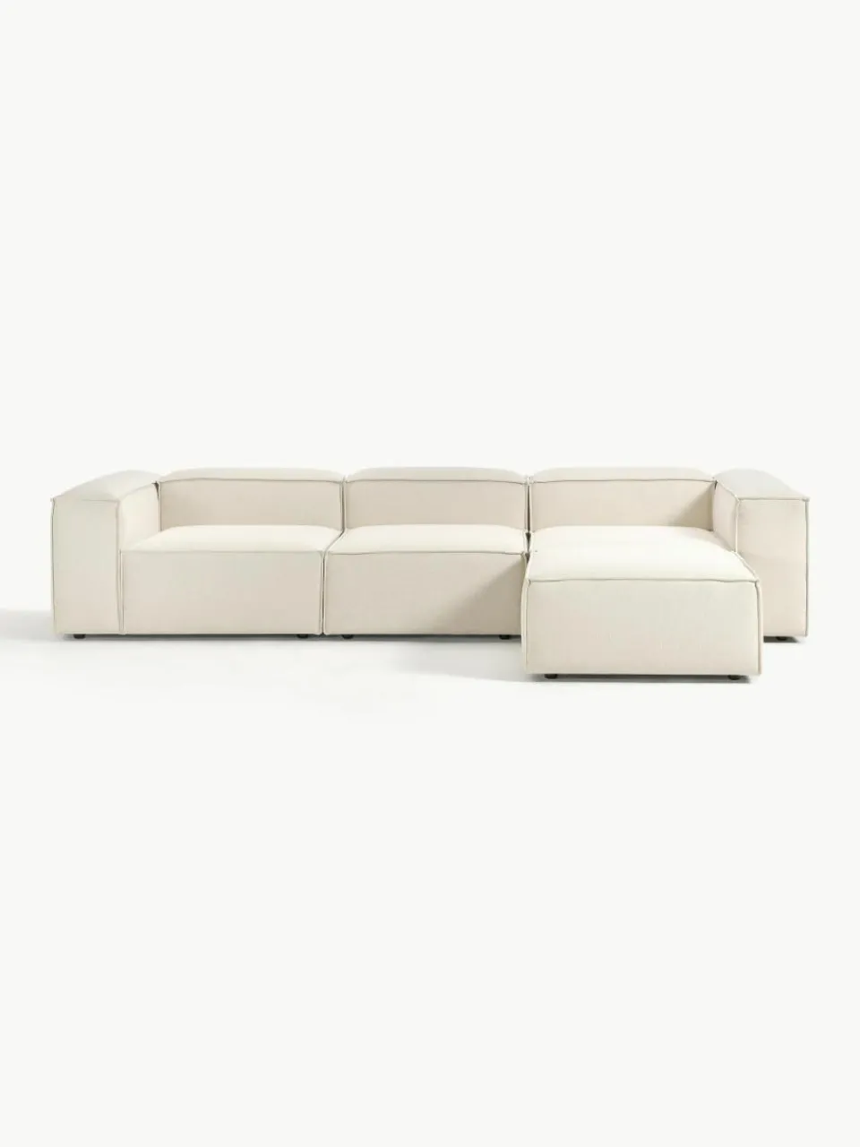 Lennon modulaire bank (4-zits) met poef (links/rechts)^Westwing Collection Fashion
