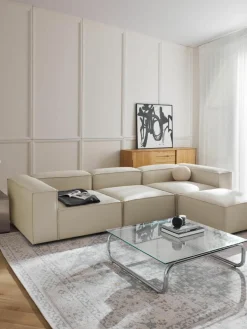 Lennon modulaire bank (4-zits) met poef (links/rechts)^Westwing Collection Fashion