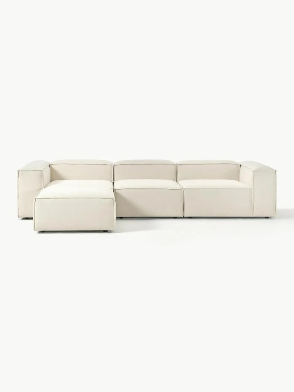 Lennon modulaire bank (4-zits) met poef (links/rechts)^Westwing Collection Fashion