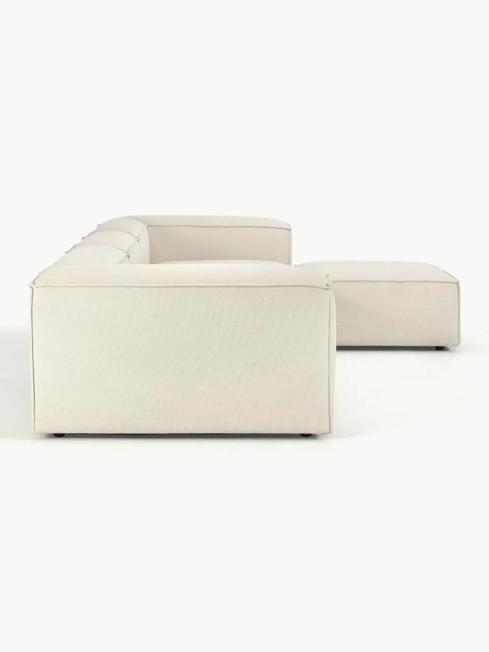 Lennon modulaire bank (4-zits) met poef (links/rechts)^Westwing Collection Fashion