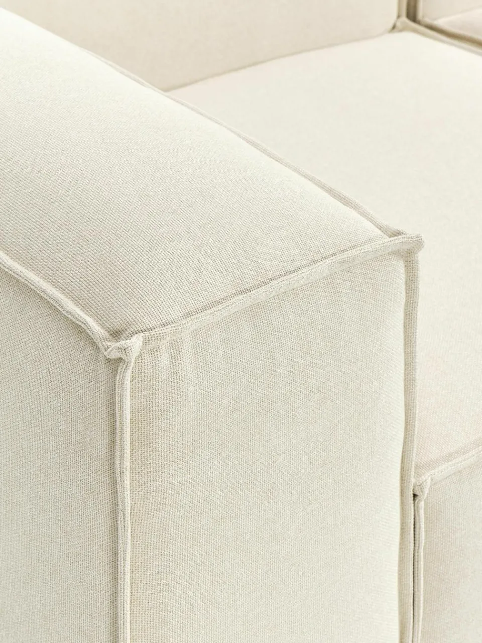 Lennon modulaire bank (4-zits) met poef (links/rechts)^Westwing Collection Fashion