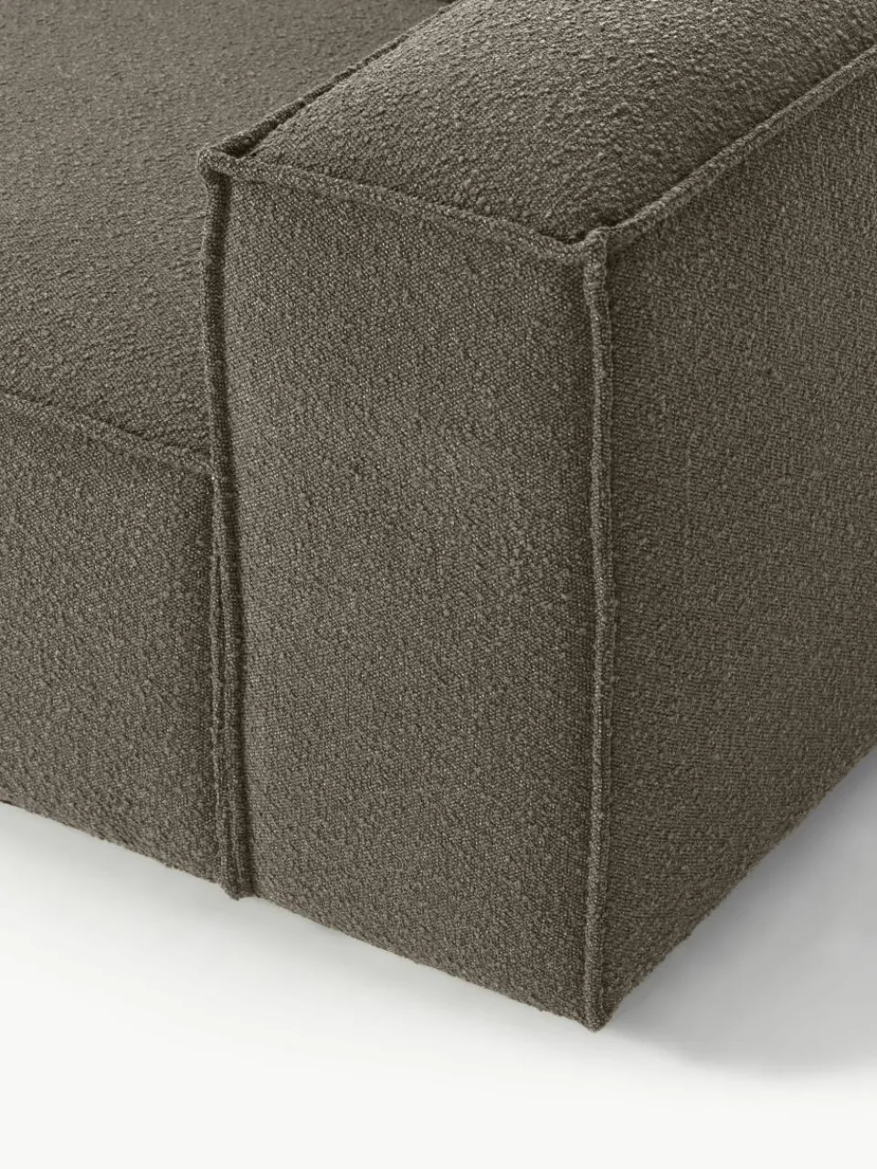 Lennon modulaire bank (4-zits) in bouclé met poef (links/rechts)^Westwing Collection Best
