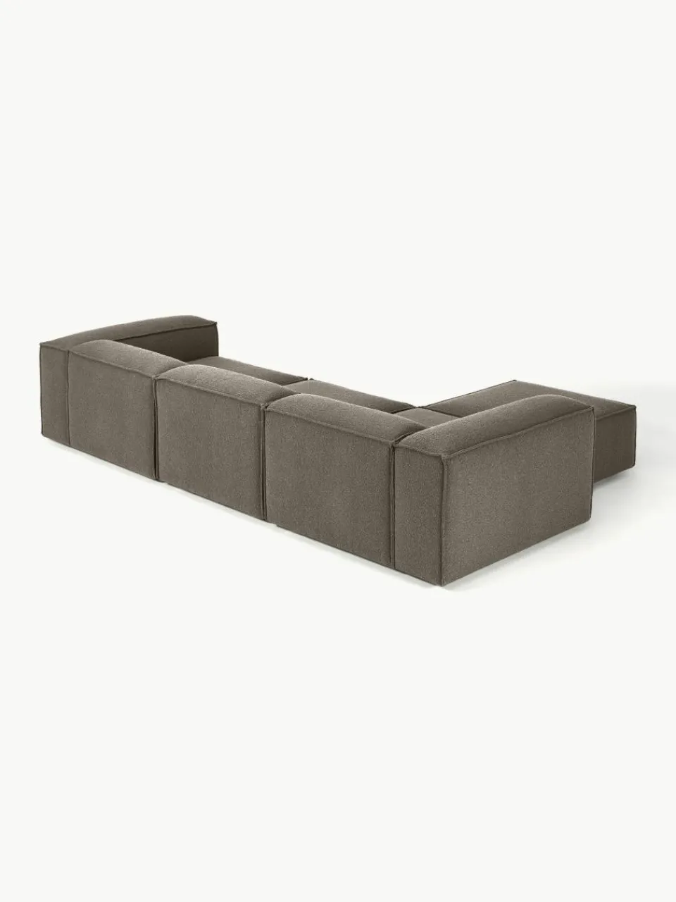 Lennon modulaire bank (4-zits) in bouclé met poef (links/rechts)^Westwing Collection Best