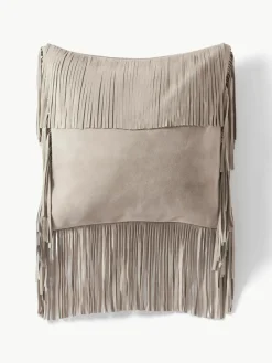 Leren kussenhoes Amaia met franjes^Westwing Collection Online
