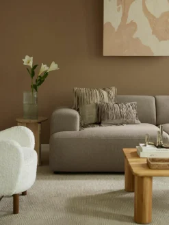 Leren kussenhoes Amaia met franjes^Westwing Collection Online