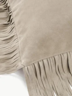 Leren kussenhoes Amaia met franjes^Westwing Collection Online