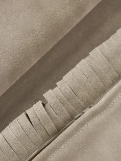 Leren kussenhoes Amaia met franjes^Westwing Collection Online