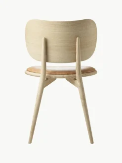 Leren stoel Rocker met houten poten, handgemaakt^Mater Sale