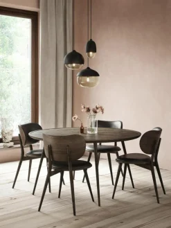 Leren stoel Rocker met houten poten, handgemaakt^Mater Outlet