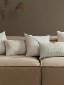 Linnen kussenhoes Dalia met structuurpatroon^Westwing Collection Clearance