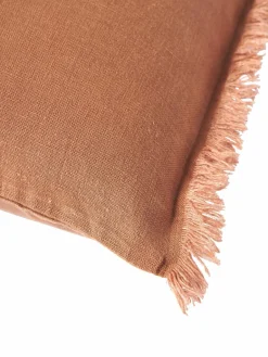 Linnen kussenhoes Luana met franjes^Westwing Collection Outlet