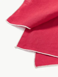 Linnen servetten Kennedy met bies, 4 stuks^Westwing Collection Outlet