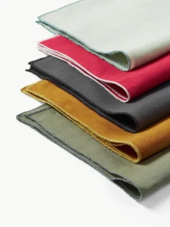 Linnen servetten Kennedy met bies, 4 stuks^Westwing Collection Outlet