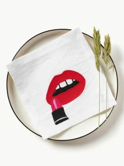 Linnen servetten Lips, set van 4^Jonathan Adler Sale