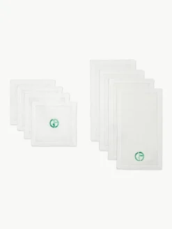 Linnen servetten Rosemary met onderzetter, set van 8^Armani Casa Hot