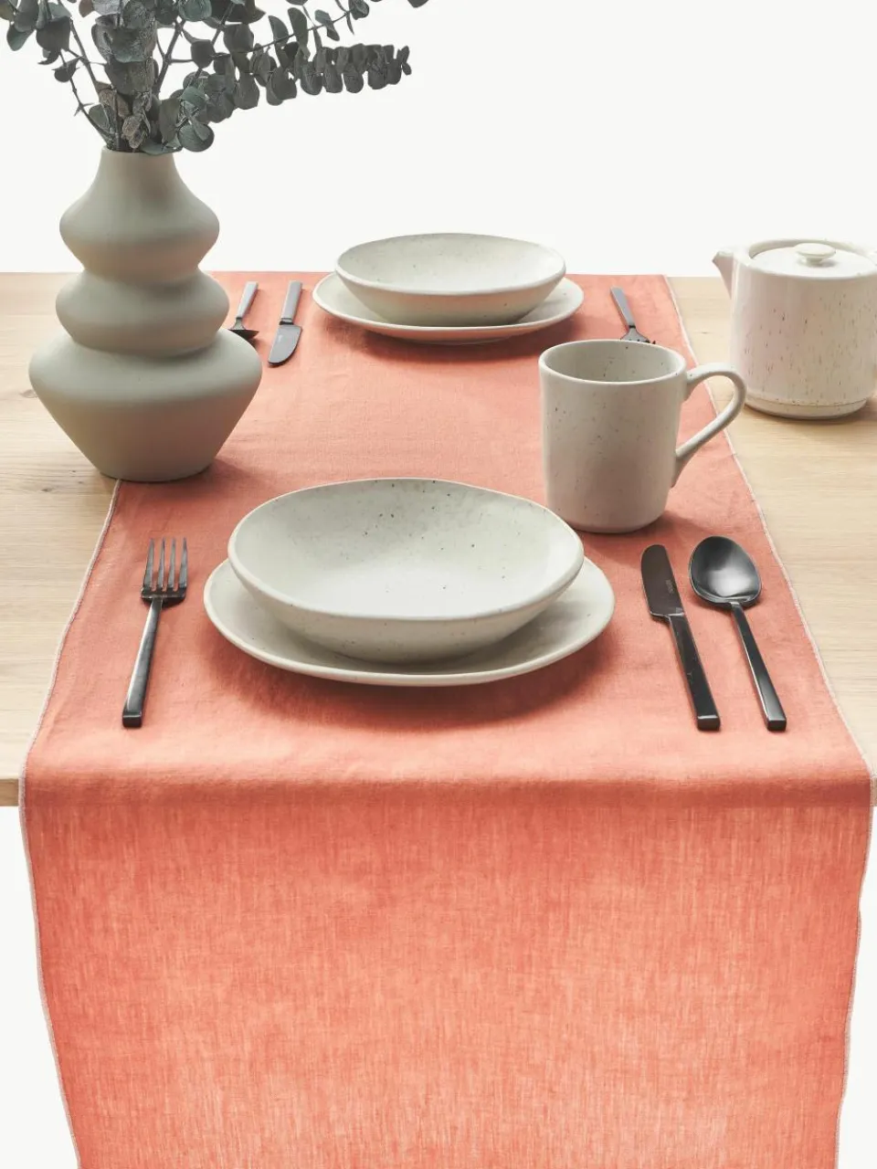 Linnen tafelloper Kennedy met bies^Westwing Collection Sale
