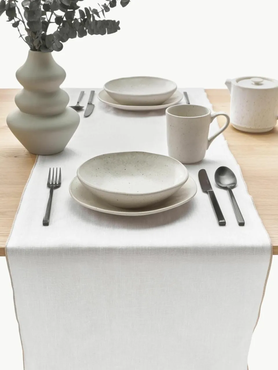 Linnen tafelloper Kennedy met bies^Westwing Collection Hot